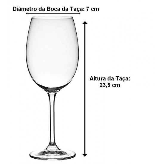 Jogo 6 Taças 580ml Gastro Bohemia Cristal Ecológico